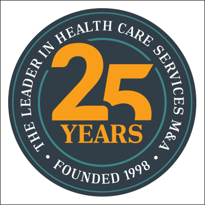 25 Years. The Leader in health care services M&A. Founded 1998.
